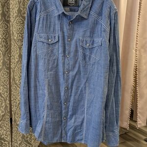 BKE Blue Casual Button Down Shirt